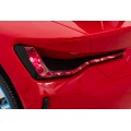 Autíčko BMW I4 na baterii pro děti červené + Slow Start + EVA + Eco-kůže + Audio LED + Dálkové ovládání