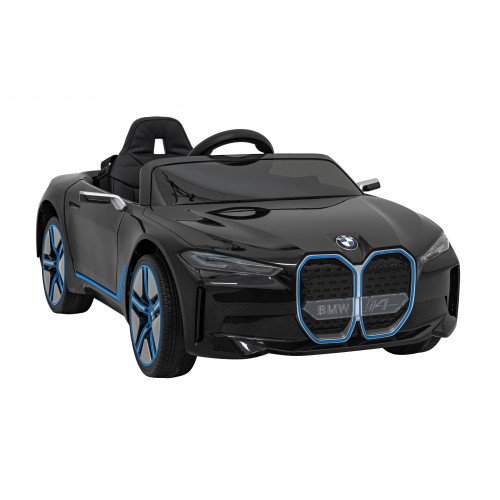 Autíčko BMW I4 na baterii pro děti černé + Slow Start + EVA + Eco-kůže + Audio LED + Dálkové ovládání