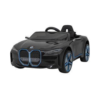 Autíčko BMW I4 na baterii pro děti černé + Slow Start + EVA + Eco-kůže + Audio LED + Dálkové ovládání