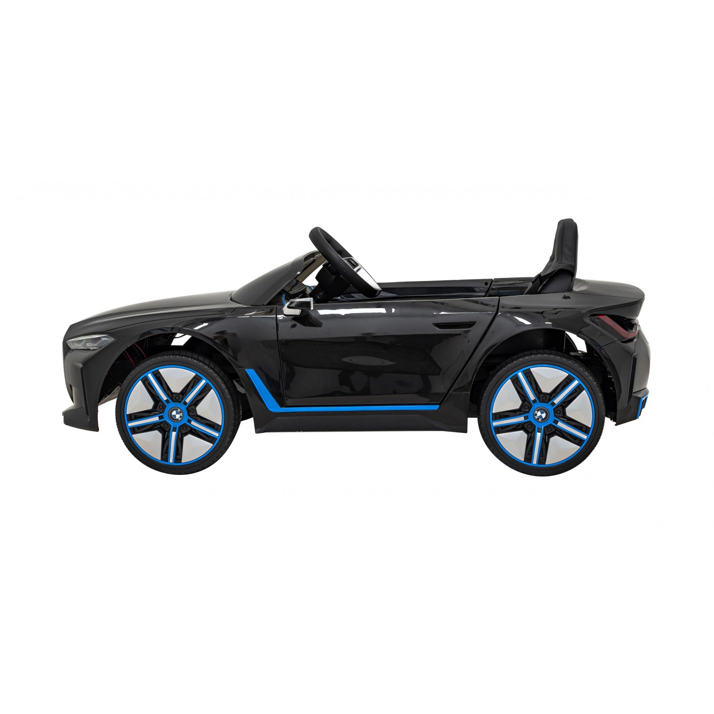 Autíčko BMW I4 na baterii pro děti černé + Slow Start + EVA + Eco-kůže + Audio LED + Dálkové ovládání