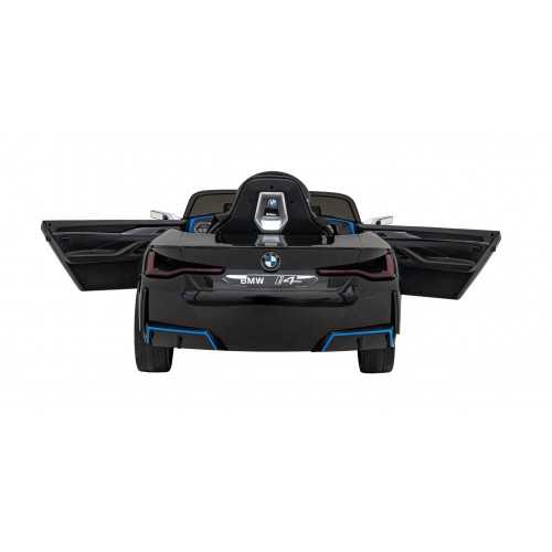 Autíčko BMW I4 na baterii pro děti černé + Slow Start + EVA + Eco-kůže + Audio LED + Dálkové ovládání