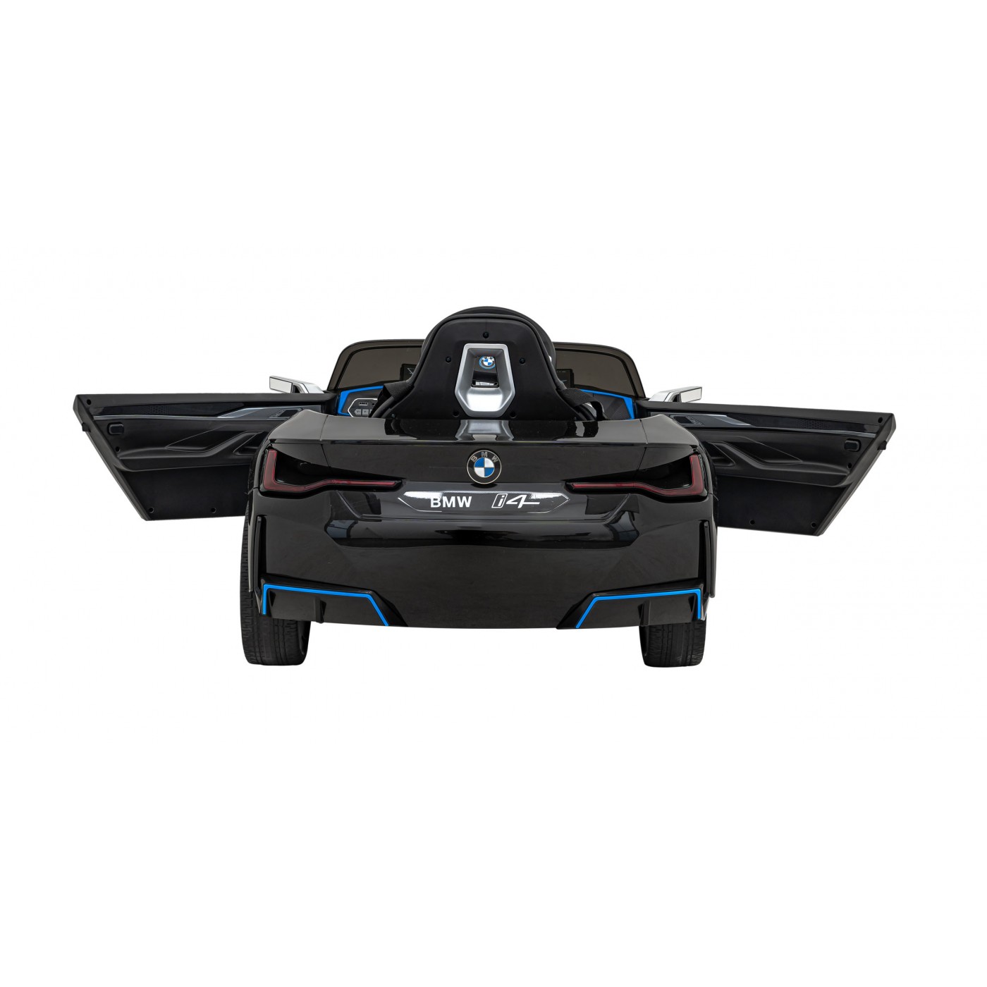 Autíčko BMW I4 na baterii pro děti černé + Slow Start + EVA + Eco-kůže + Audio LED + Dálkové ovládání