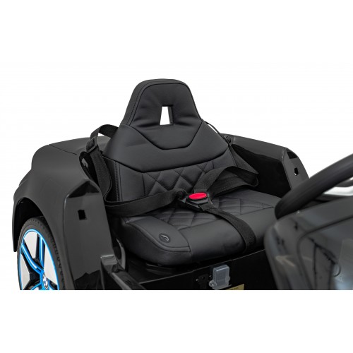 Autíčko BMW I4 na baterii pro děti černé + Slow Start + EVA + Eco-kůže + Audio LED + Dálkové ovládání