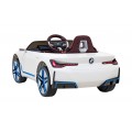 Autíčko BMW I4 na baterii pro děti Bílé + Pomalý start + EVA + Eko-kůže + Audio LED + Dálkové ovládání