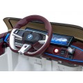 Autíčko BMW I4 na baterii pro děti Bílé + Pomalý start + EVA + Eko-kůže + Audio LED + Dálkové ovládání