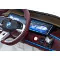 Autíčko BMW I4 na baterii pro děti Bílé + Pomalý start + EVA + Eko-kůže + Audio LED + Dálkové ovládání