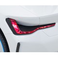 Autíčko BMW I4 na baterii pro děti Bílé + Pomalý start + EVA + Eko-kůže + Audio LED + Dálkové ovládání