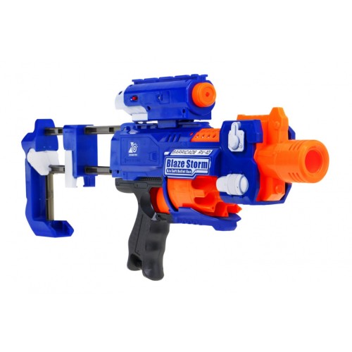 Dětská puška 8 Blaze Storm 20 pěnových kuliček Laser Sight Flask