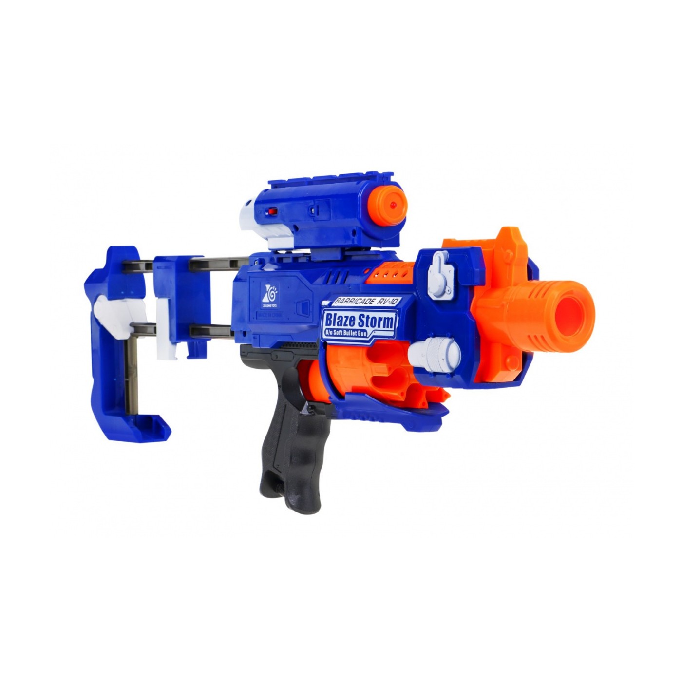 Dětská puška 8 Blaze Storm 20 pěnových kuliček Laser Sight Flask