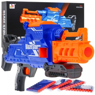 Dětská automatická puška 8+ Blaze Storm + 40 dlouhých pěnových kuliček