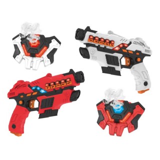Zestaw Pistoletów Laserowych + Tarcze Z Funkcja Dymu