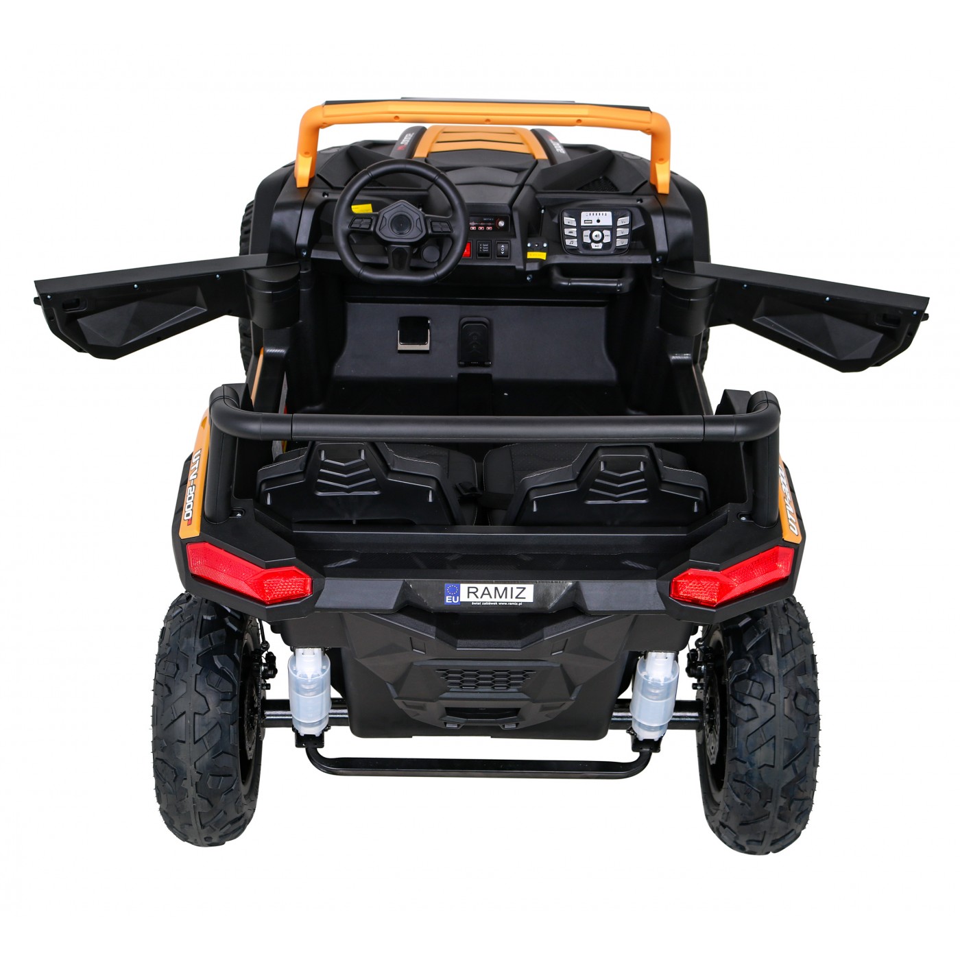 Buggy ATV Strong Racing pro 2 děti zlatý  + Bezkartáčový motor + Nafukovací kola + Audio LED