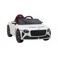 AutíčkoBentley pro děti na baterii Bílé + Dálkové ovládání + EVA + Pomalý start + Audio LED
