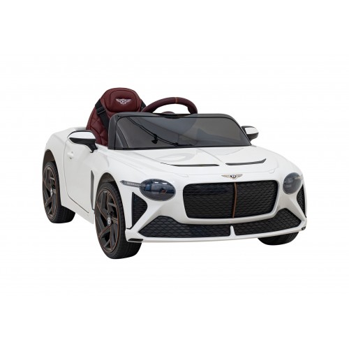 AutíčkoBentley pro děti na baterii Bílé + Dálkové ovládání + EVA + Pomalý start + Audio LED