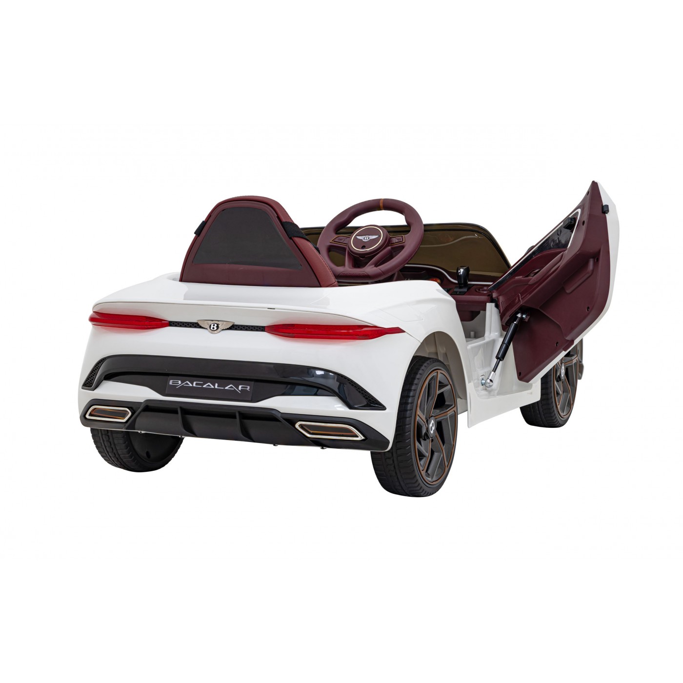 AutíčkoBentley pro děti na baterii Bílé + Dálkové ovládání + EVA + Pomalý start + Audio LED