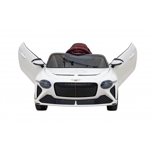 AutíčkoBentley pro děti na baterii Bílé + Dálkové ovládání + EVA + Pomalý start + Audio LED