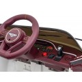 AutíčkoBentley pro děti na baterii Bílé + Dálkové ovládání + EVA + Pomalý start + Audio LED