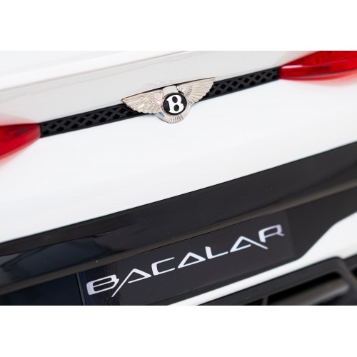AutíčkoBentley pro děti na baterii Bílé + Dálkové ovládání + EVA + Pomalý start + Audio LED