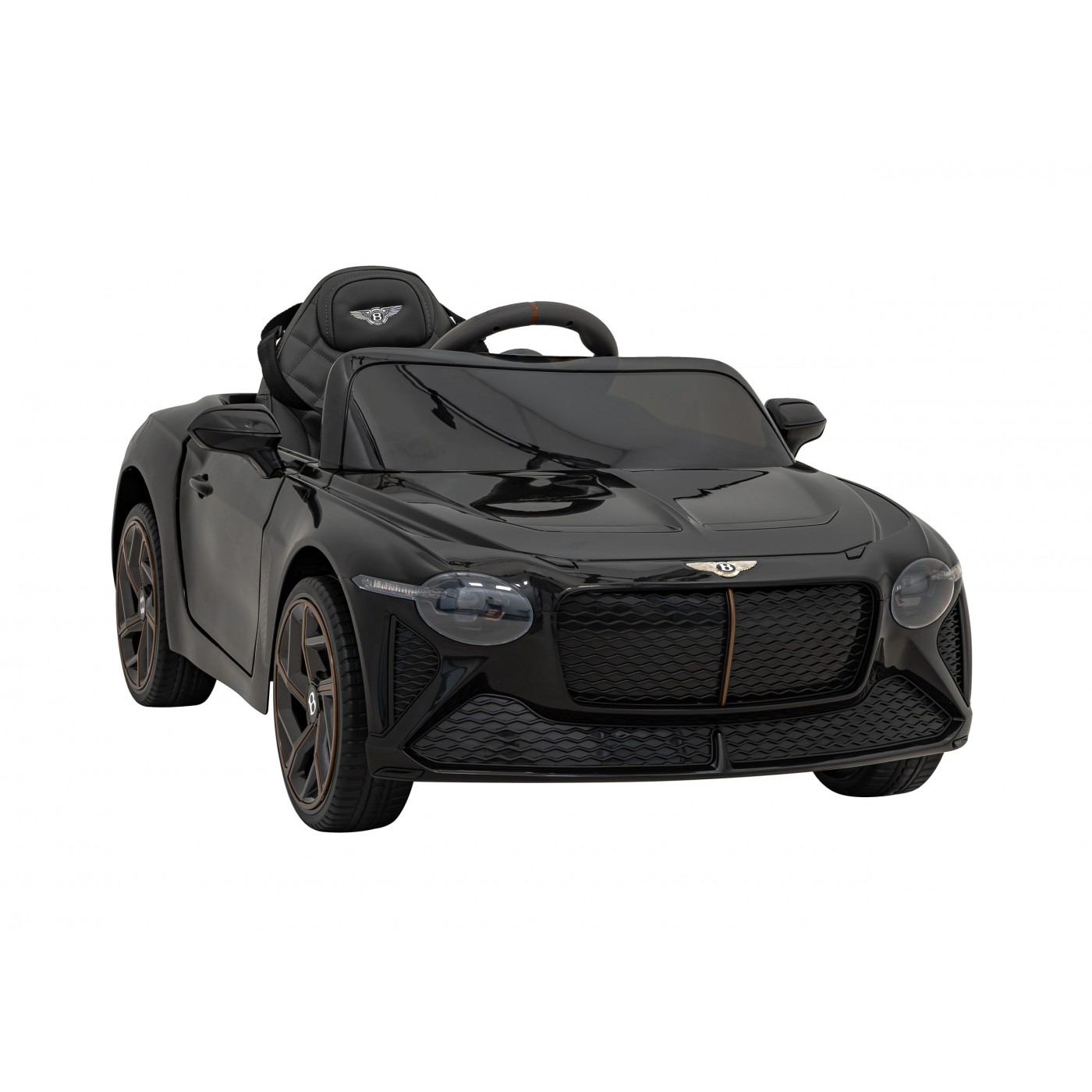 Autíčko Bentley Bacalar pro děti baterie černé + dálkové ovládání + EVA + pomalý start + audio LED