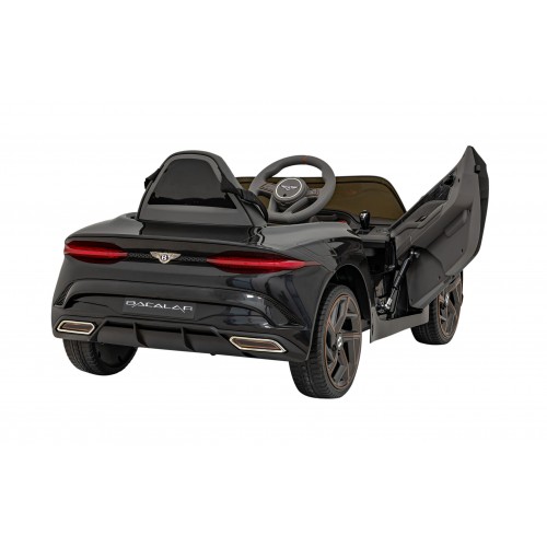 Autíčko Bentley Bacalar pro děti baterie černé + dálkové ovládání + EVA + pomalý start + audio LED