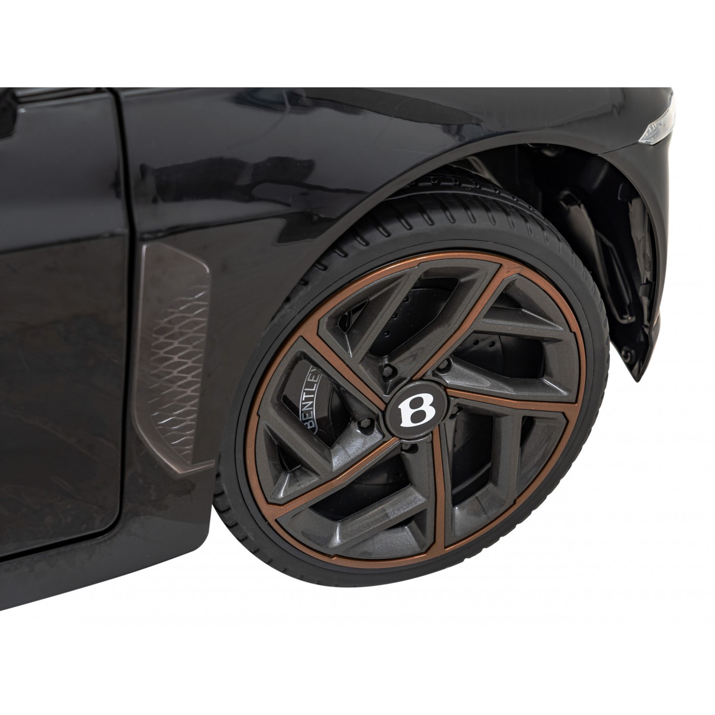 Autíčko Bentley Bacalar pro děti baterie černé + dálkové ovládání + EVA + pomalý start + audio LED