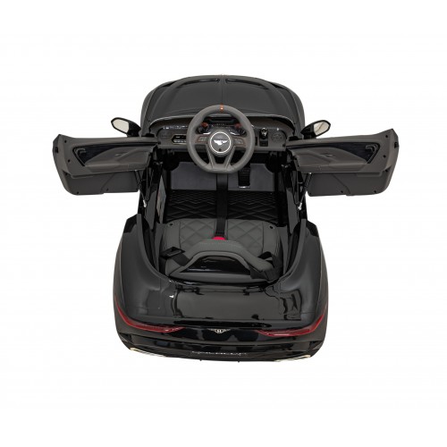 Autíčko Bentley Bacalar pro děti baterie černé + dálkové ovládání + EVA + pomalý start + audio LED