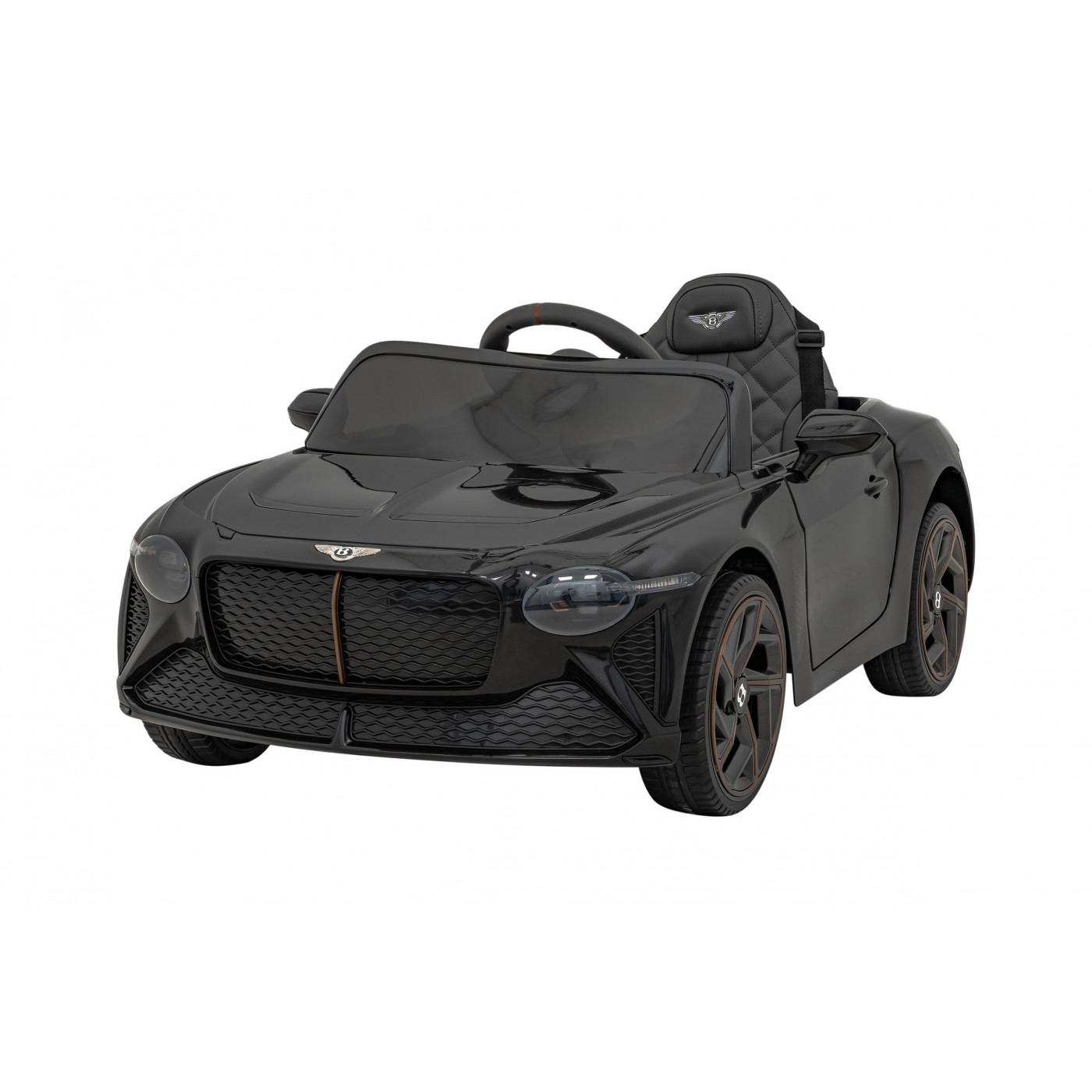 Autíčko Bentley Bacalar pro děti baterie černé + dálkové ovládání + EVA + pomalý start + audio LED