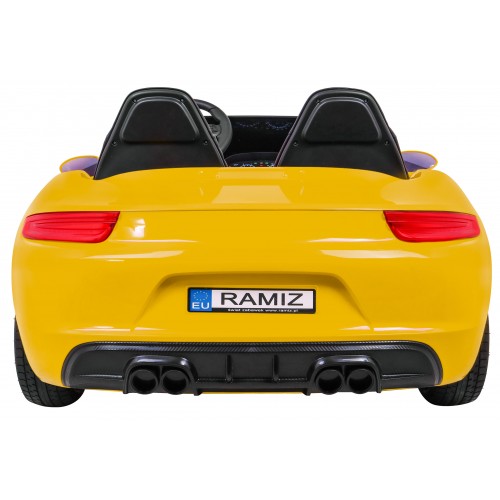 Perfecta Auto dla 2 dzieci Zólta + Pompowane kola + Silnik bezszczotkowy + MP3 LED + Wolny Start