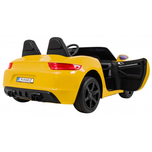 Perfecta Auto dla 2 dzieci Zólta + Pompowane kola + Silnik bezszczotkowy + MP3 LED + Wolny Start