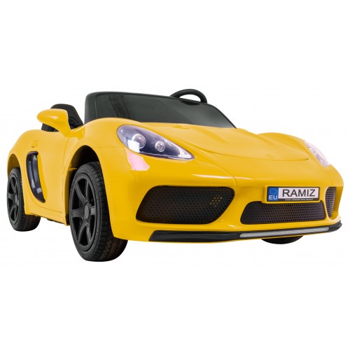 Perfecta Auto dla 2 dzieci Zólta + Pompowane kola + Silnik bezszczotkowy + MP3 LED + Wolny Start