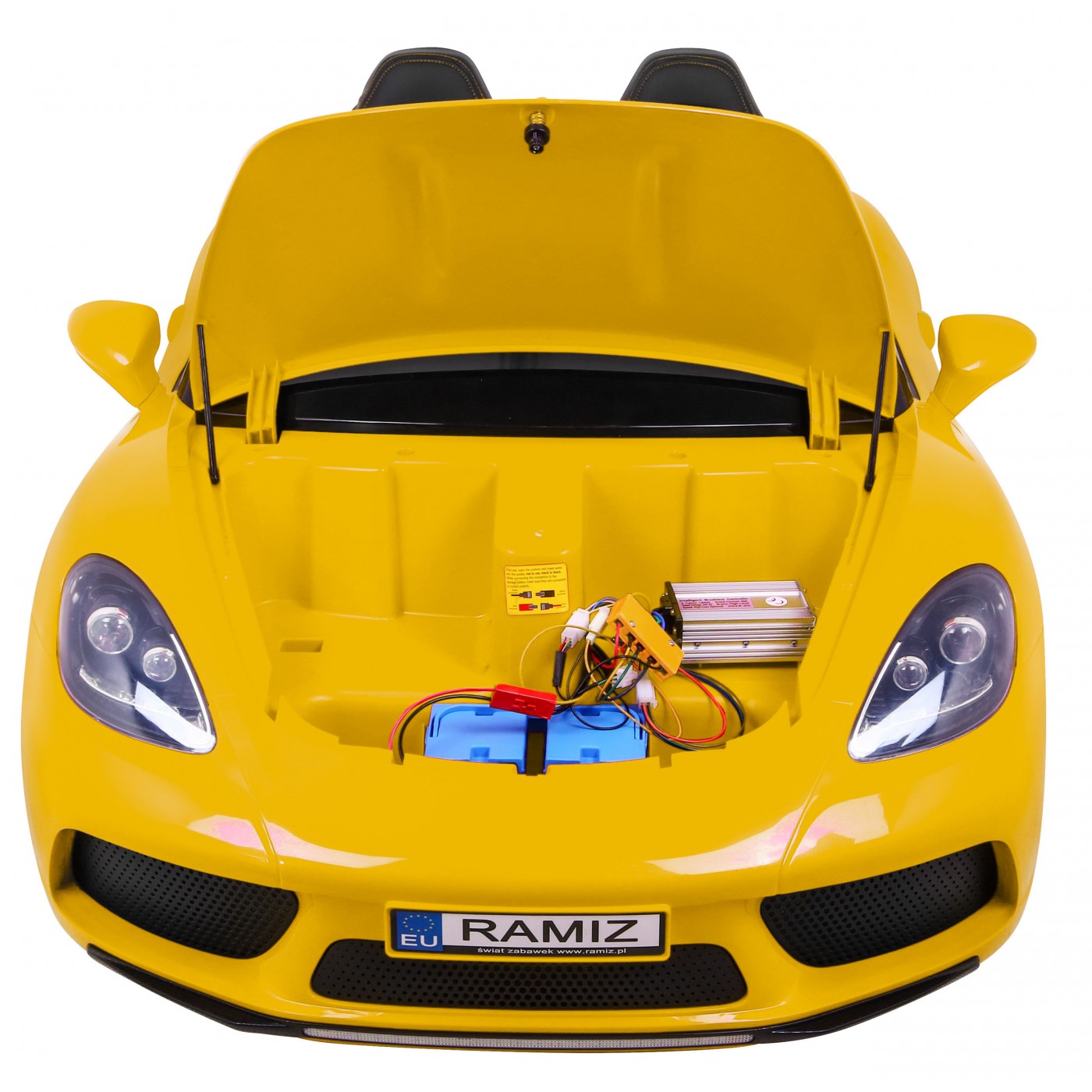 Perfecta Auto dla 2 dzieci Zólta + Pompowane kola + Silnik bezszczotkowy + MP3 LED + Wolny Start