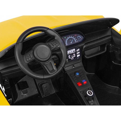 Perfecta Auto dla 2 dzieci Zólta + Pompowane kola + Silnik bezszczotkowy + MP3 LED + Wolny Start