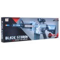 Stříbrná dětská puška 6+ Blaze Storm 20 dlouhých pěnových kuliček + zaměřovač