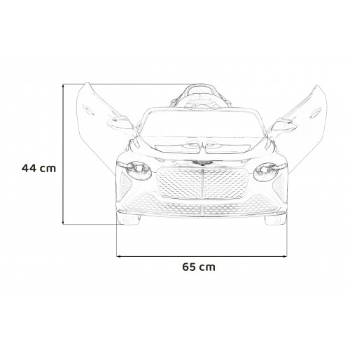 AutíčkoBentley pro děti na baterii Bílé + Dálkové ovládání + EVA + Pomalý start + Audio LED