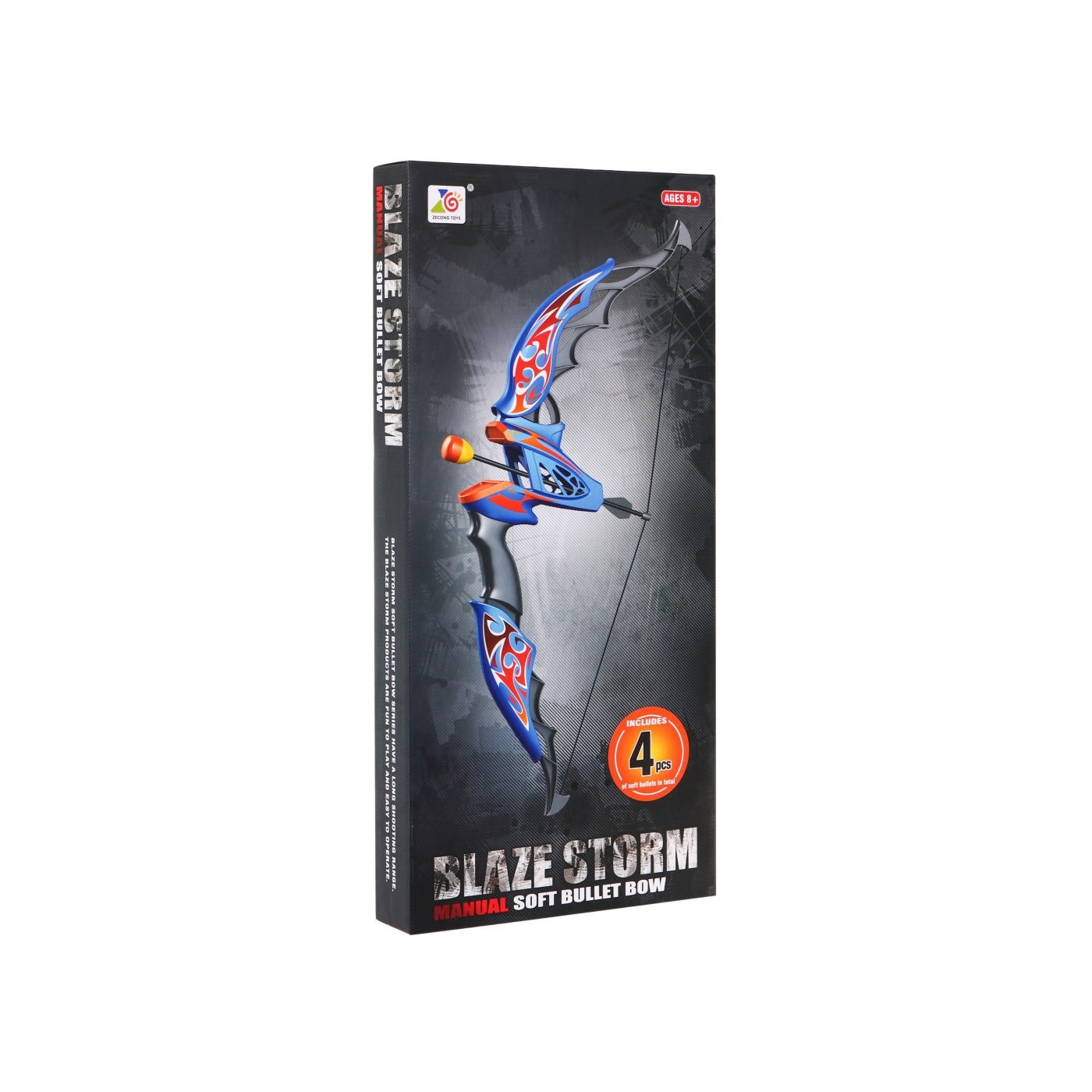 Dětský luk 8+ sportovní hračka Blaze Storm + 4 pěnové šipky