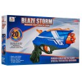 Ruční dětská pistole 6+ mechanismus pružiny Blaze Storm + 20 dlouhých pěnových kuliček