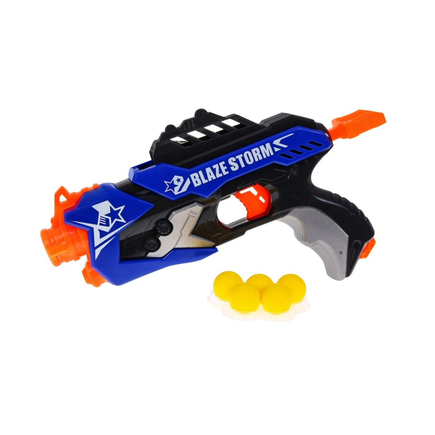 Dětský kulomet 8 Blaze Storm 5 kuliček pěnové koule + ruční mechanismus