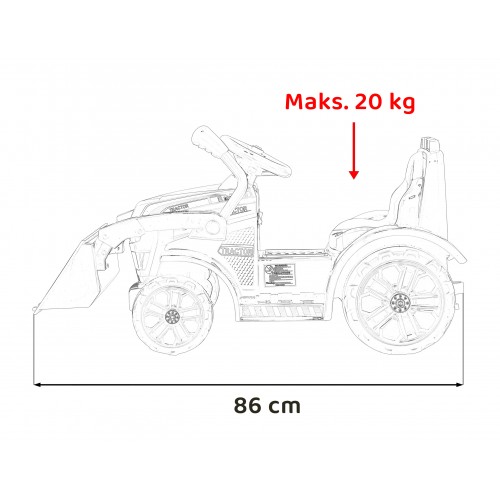 Rypadlový traktor G320 žlutý