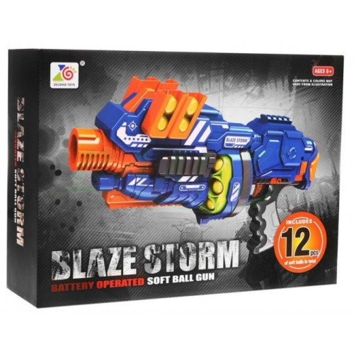 Dětská poloautomatická puška 8+ Blaze Storm 12 pěnových koulí Hračka zbraň