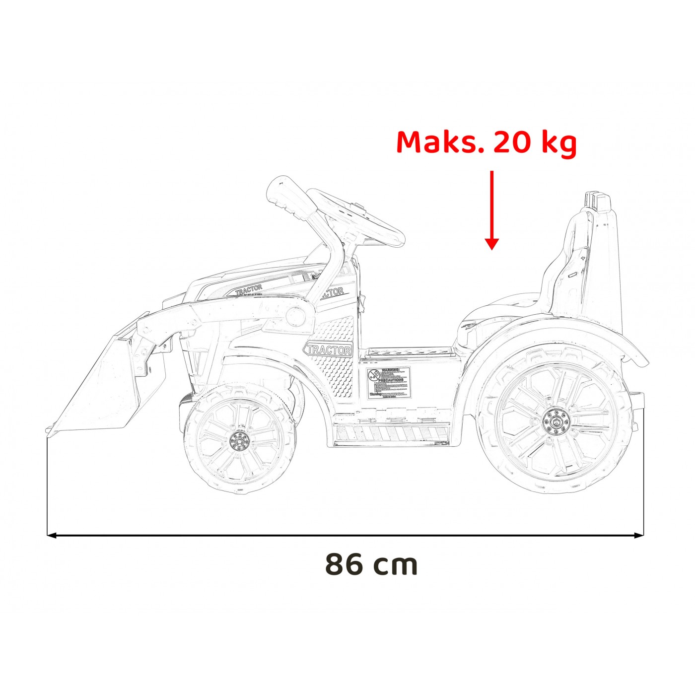 Rypadlový traktor G320 modrý