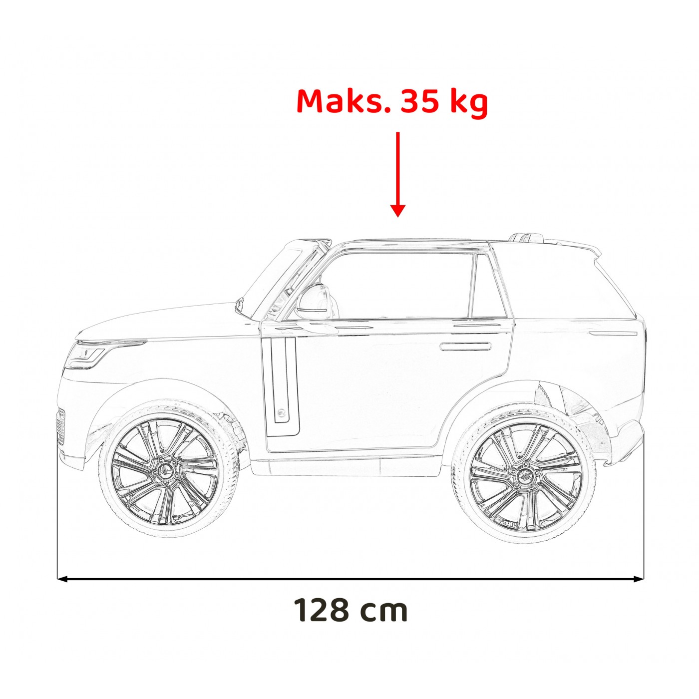 Vozidlo Range Rover SUV Lift červené