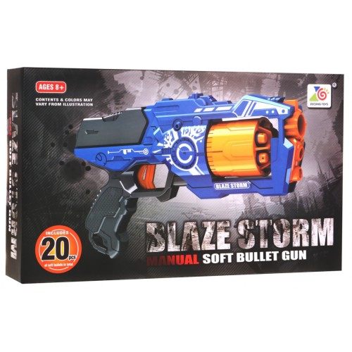 Pistole Blaze Storm modrá 20 Nábojů