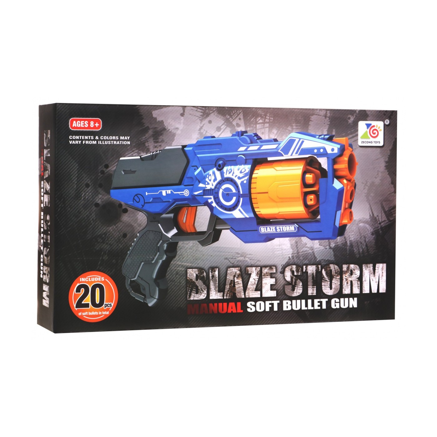 Pistole Blaze Storm modrá 20 Nábojů