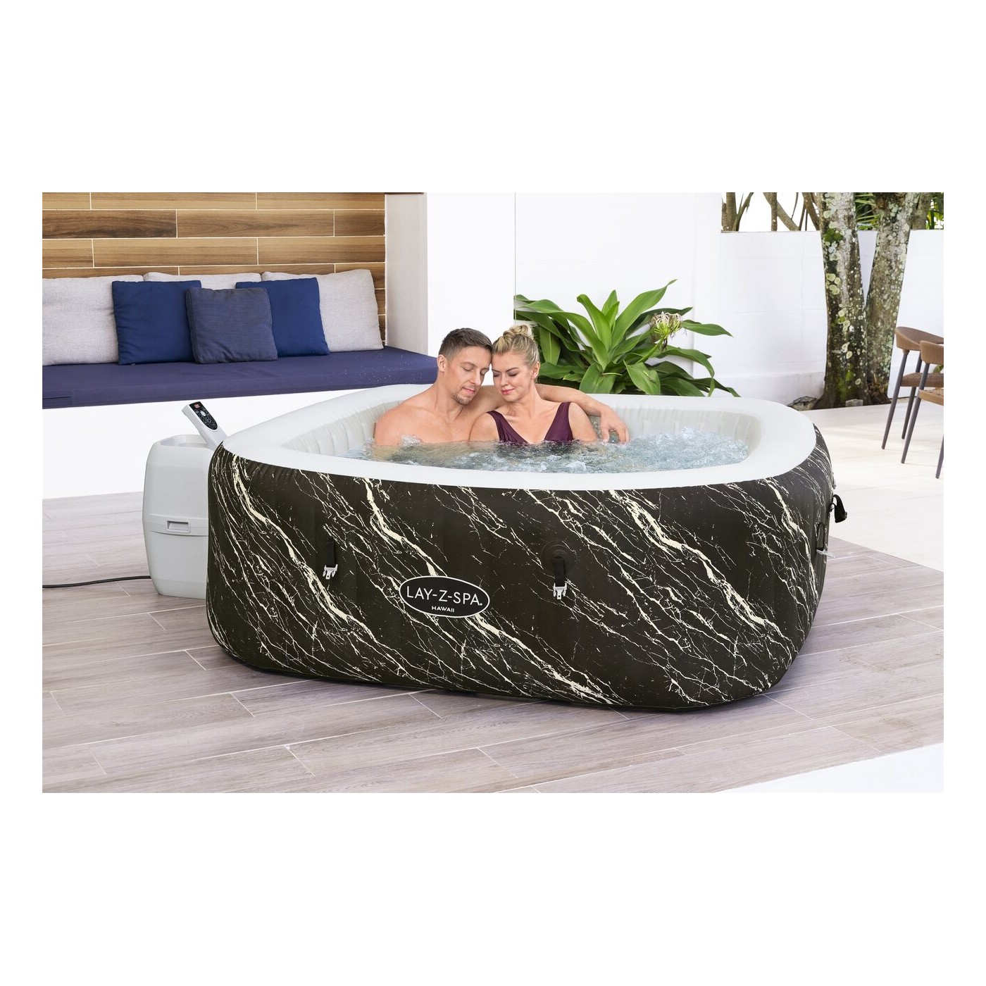 Lay-Z-Spa Hawaii AirJet Jacuzzi Black Marble BESTWAY