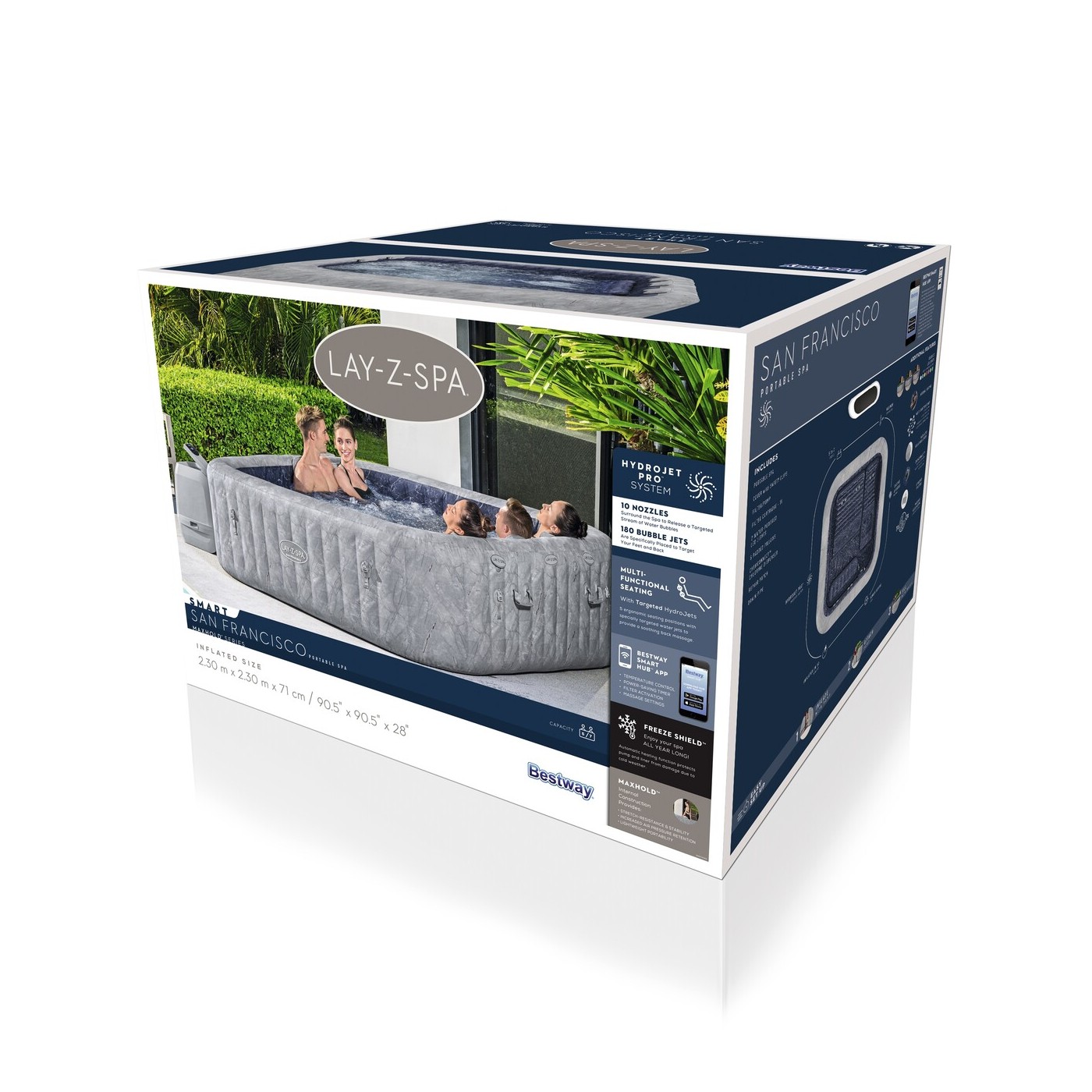 Lay-Z-Spa San Francisco AirJet Jacuzzi BESTWAY