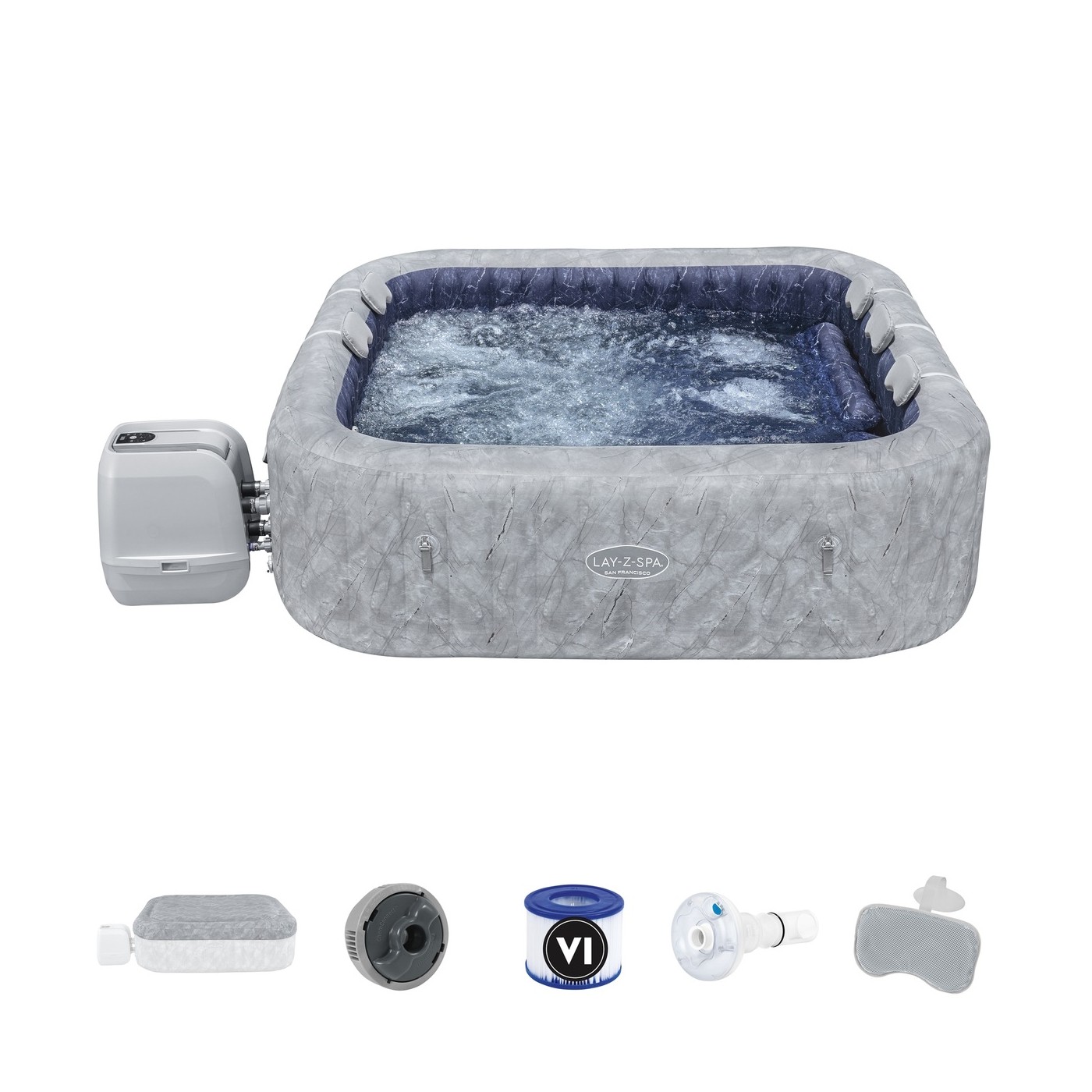 Lay-Z-Spa San Francisco AirJet Jacuzzi BESTWAY