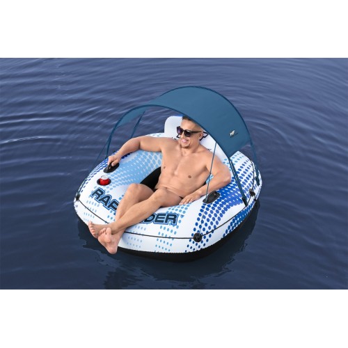 Nafukovací kolo Hydro-Force se stříškou 123x123x51cm BESTWAY + síťované dno + opěrka zad