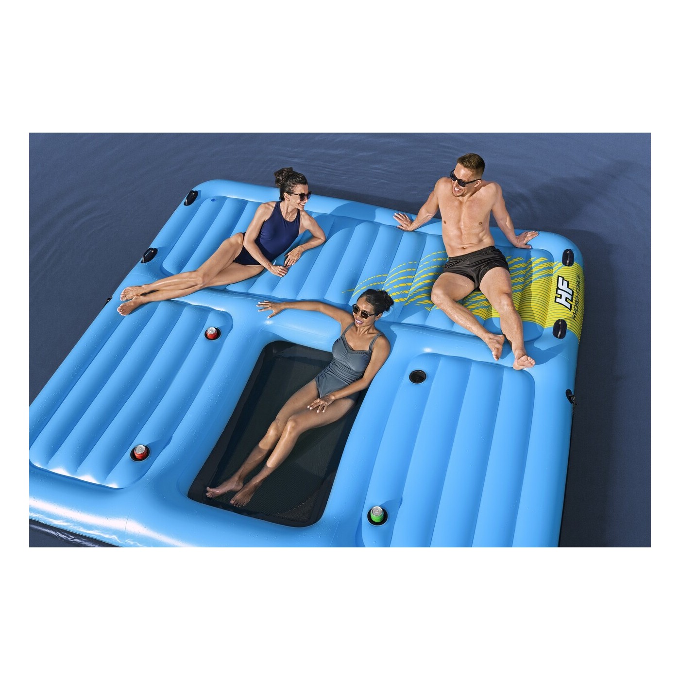 Wyspa HYDRO-Force + Zjezdzalnia 376x311cm BESTWAY