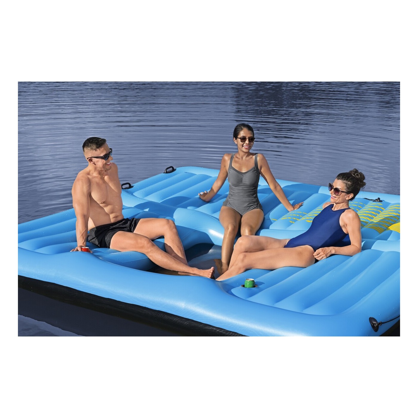 Wyspa HYDRO-Force + Zjezdzalnia 376x311cm BESTWAY
