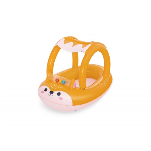 BESTWAY nafukovací ponton liška pro děti 3+ 94x66cm + nafukovací stříška + senzorické chrastítko